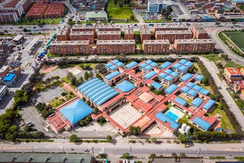 Vista aérea del colegio Chicalá