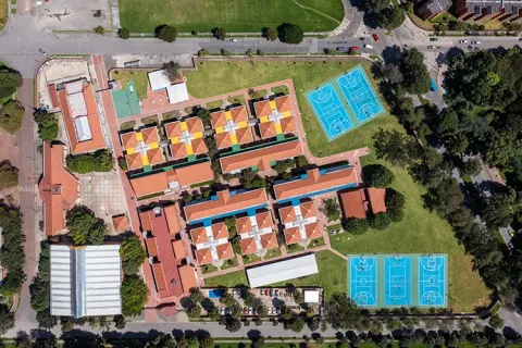 Vista aérea del interior del Colegio Ciudadela