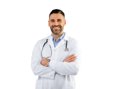 Medico sonriendo