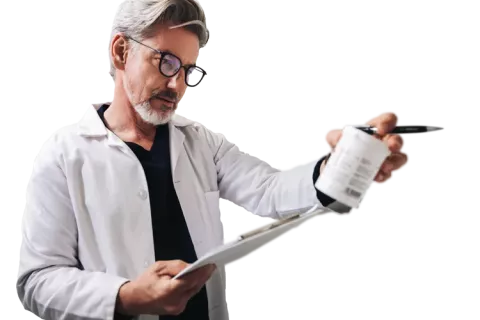 Doctor con medicamentos