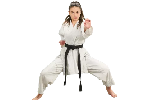 Personas practicando karate