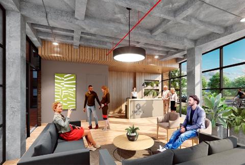 Parte interna del apartamento del proyecto de vivienda Urbania