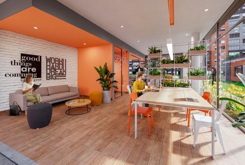 Parte interna del apartamento del proyecto de vivienda Citrino