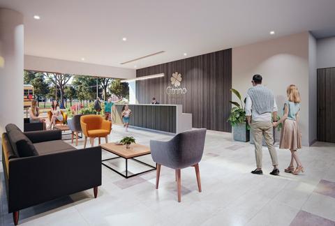 Parte interna del apartamento del proyecto de vivienda Citrino