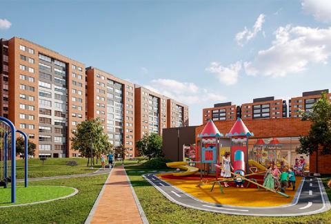 Parte interna del apartamento del proyecto de vivienda Citrino