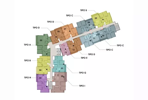 Imagen del plano del proyecto de vivienda Calera Gardens