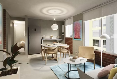 Parte interior del Proyecto de vivienda Monguí Colsubsidio