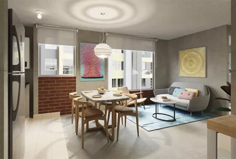 Parte interior del Proyecto de vivienda Monguí Colsubsidio