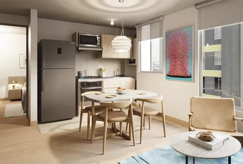 Parte interior del Proyecto de vivienda Monguí Colsubsidio