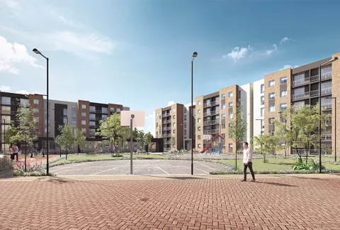 Fachada del apartamento del proyecto de vivienda Turpial