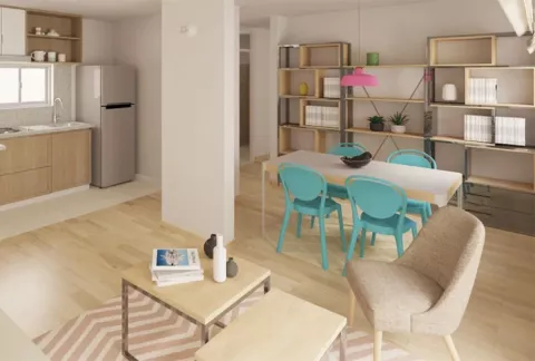 Parte interior del apartamento del proyecto de vivienda Payandé