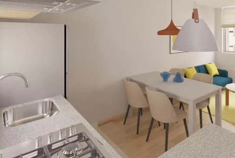 Parte interior del apartamento del proyecto de vivienda Payandé