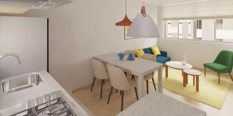 Parte interior del apartamento del proyecto de vivienda Payandé