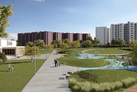 Espacios del Proyecto de vivienda La Macarena Colsubsidio