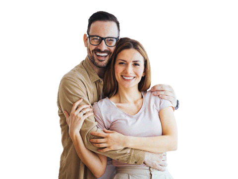 Pareja sonriente