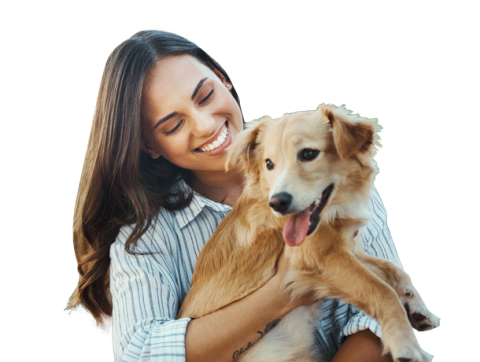 Mujer con su perro