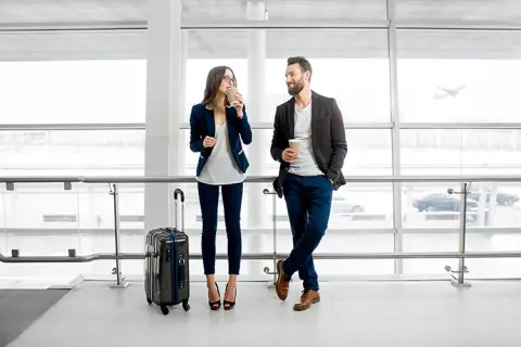 trabajadores de viaje