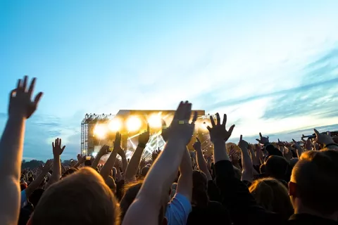 Personas disfrutando de un concierto