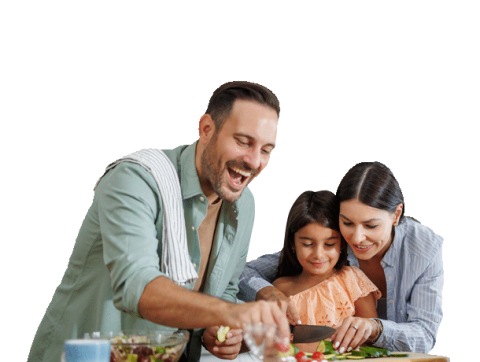 Familia con niños