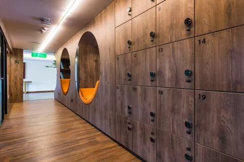 Espacios de casilleros en el Coworking Táctica Bellavista