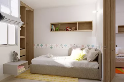 Alcoba 1 apartamento tipo A proyecto Samán.