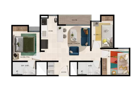 Acabados apartamentos proyecto de vivienda Samán.