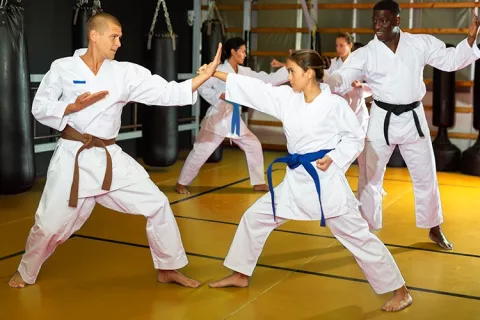 Escuela de karate Colsubsidio.