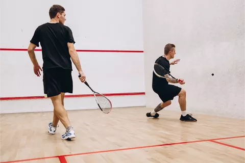 Práctica libre de squash