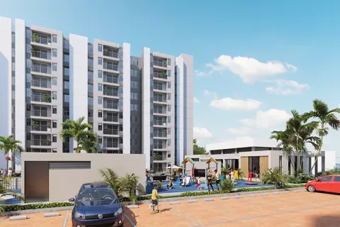 Zona de juegos del conjunto residencial Samán.