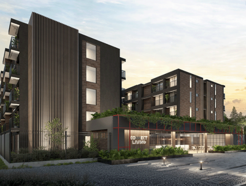 Fachada proyecto de vivienda Connect Living