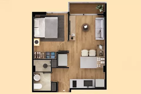 Planta proyecto de vivienda Connect Living.