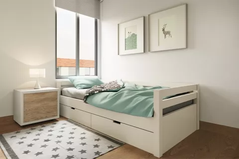 Apartamento proyecto de vivienda La Macarena: habitación auxiliar.