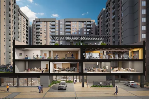 Zonas sociales Álamo Veramonte proyecto de vivienda