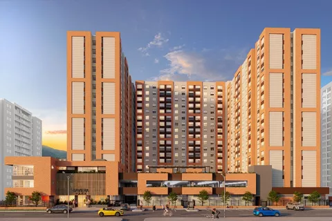 Fachada proyecto de vivienda Baviera Park