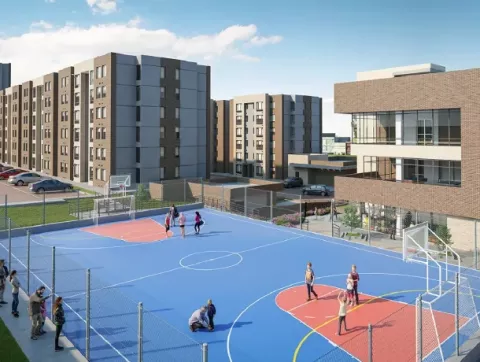 panorámica del proyecto de vivienda Caminos del Vínculo 