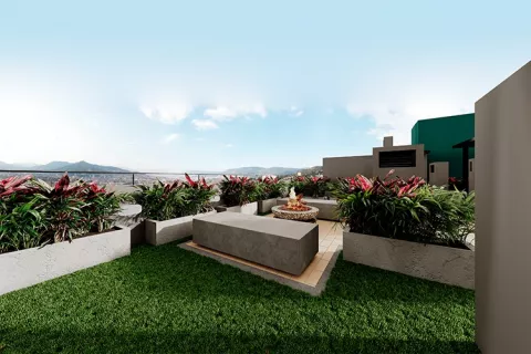 Proyecto de vivienda Karakalí: fire pit.