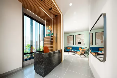 Proyecto de vivienda Karakalí: lobby.
