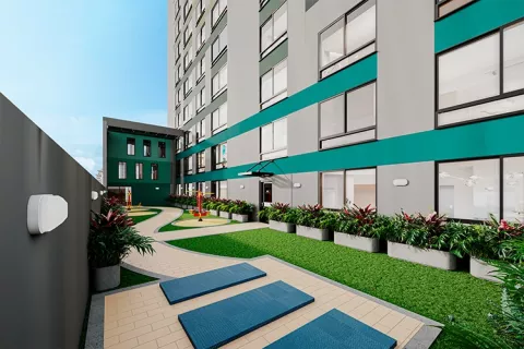 Proyecto de vivienda Karakalí: zona joggine.