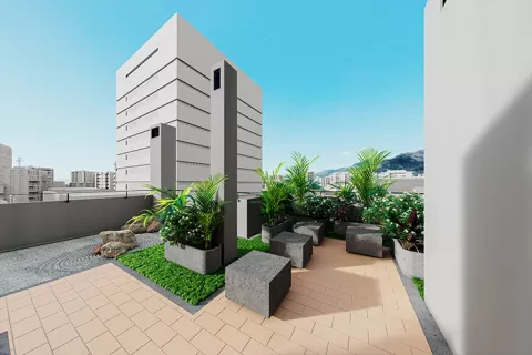 Proyecto de vivienda Karakalí: zona de lectura.
