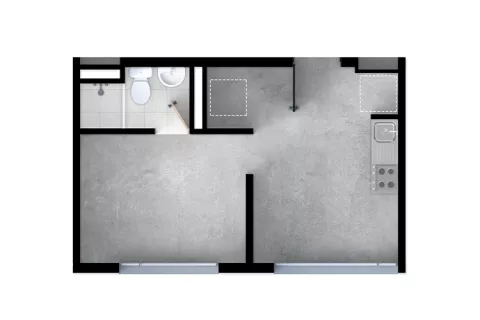 Proyecto de vivienda Karakalí: planta 3 sin acabados.