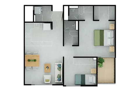  apartamento 50mts Hacienda San José