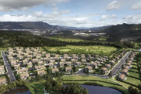 Vista aérea proyecto de vivienda Entrelomas