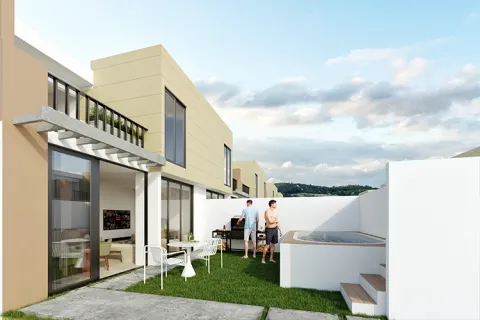 Exterior casas proyecto de vivienda Cabo Verde Maio
