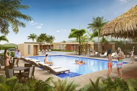 Piscina casas proyecto de vivienda Cabo Verde Maio