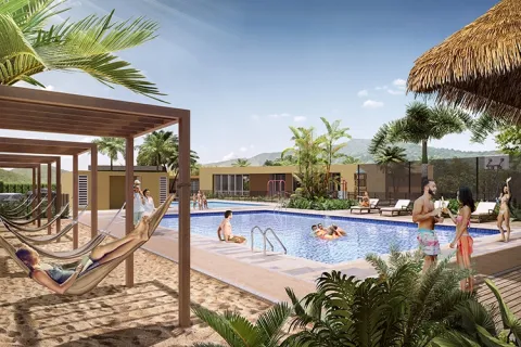 Piscina casas proyecto de vivienda Cabo Verde Maio