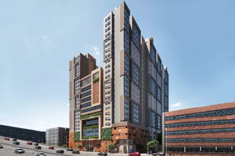 fachada aérea Urbana 30 proyecto de vivienda Colsubsidio y Constructora Bolivar