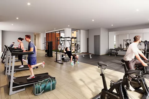 Gimnasio proyecto de vivienda Rosa Violeta