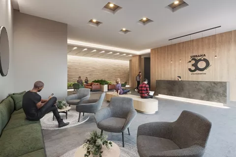 Lobby proyecto de vivienda Urbana 30