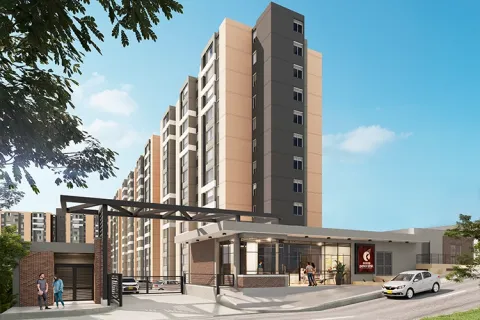 Portería proyecto de vivienda Panoramik Club house