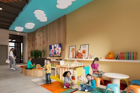 Salón múltiple para niños proyecto de vivienda Panoramik Club house